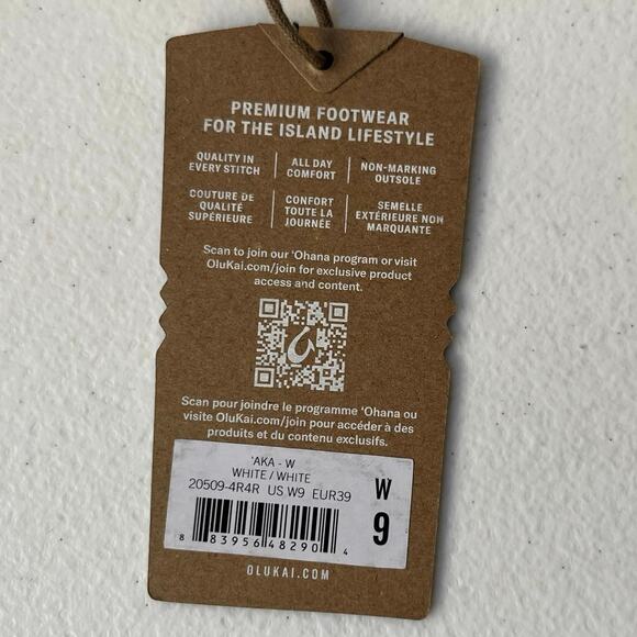 Olukai Aka Flip Flop Sandals Comfort Summer Beach Resortwear White Size 9 NWT - Picture 6 of 11